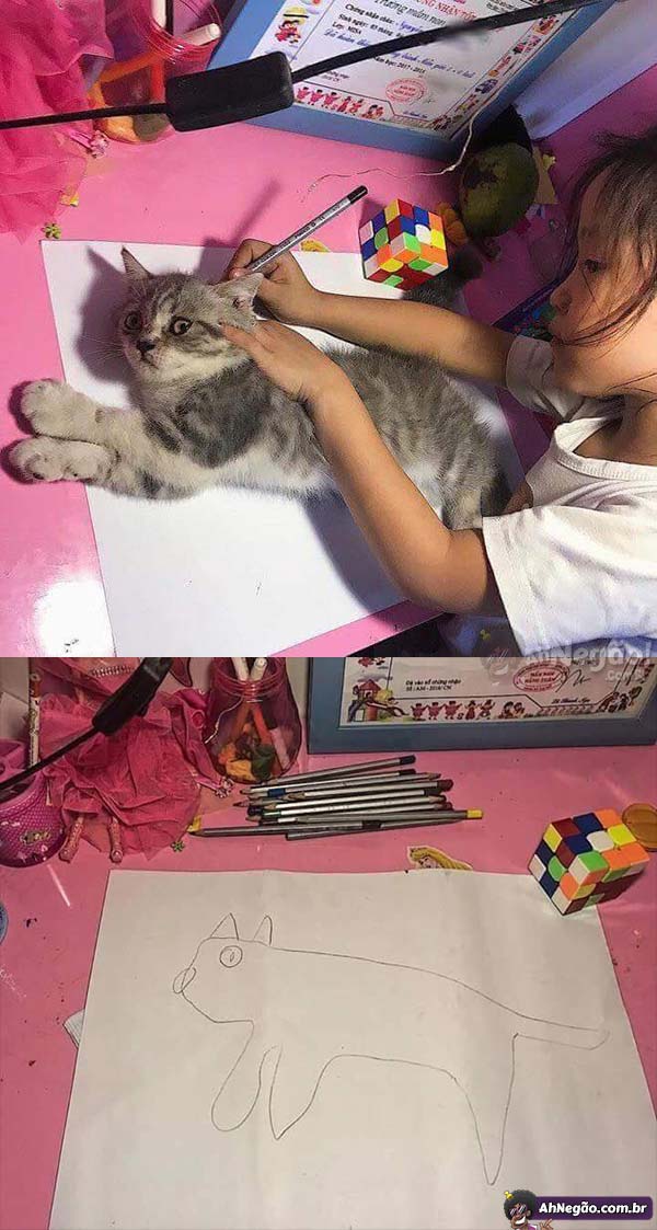 Como desenhar um Gato facil 