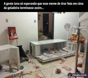 O meme da foto sobre a geladeira teve o destino que era esperado
