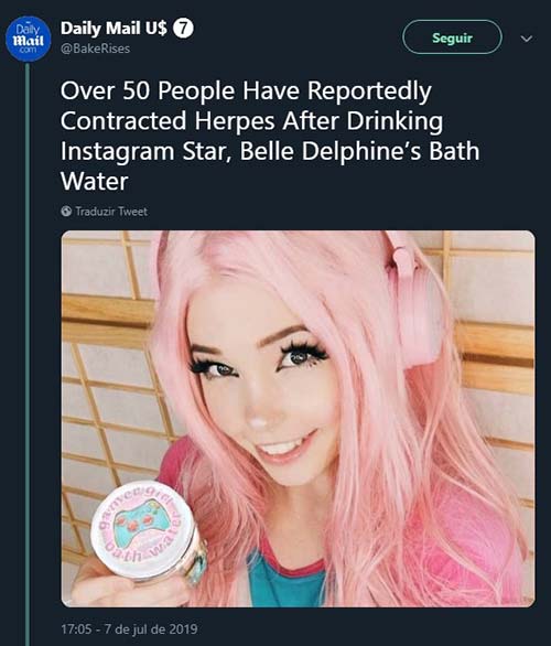 BELLE DELPHINE: A MENINA QUE VENDE ÁGUA DO BANHO (MEMES DA MENINA QUE VENDE  ÁGUA DO BANHO) 