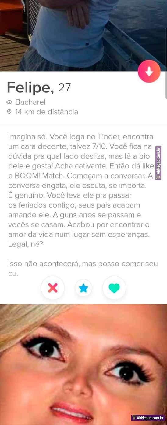 Meu Tinder não dá match, tem algo errado na minha bio? : r/brasilivre