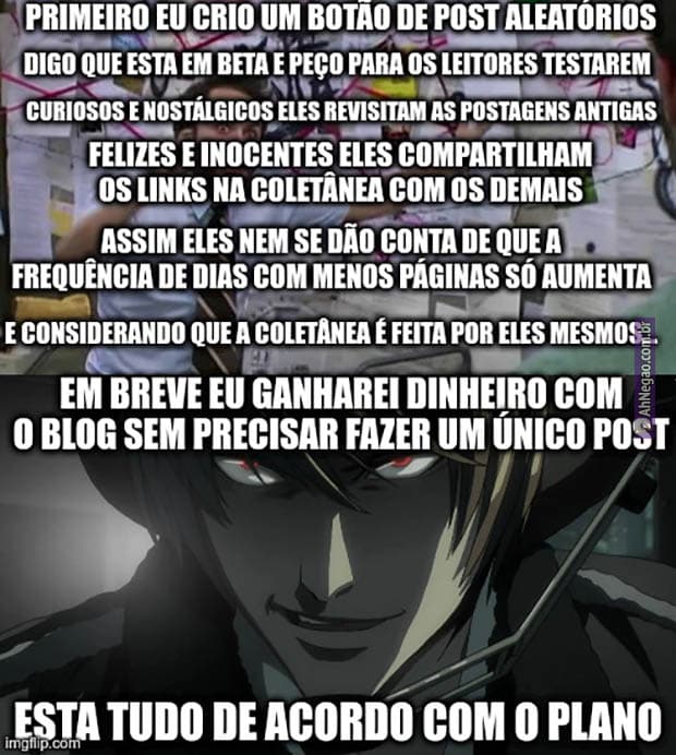 Pior que - Uma página de animes com memes aleatórios