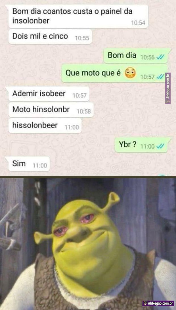 Shrek bom dia!